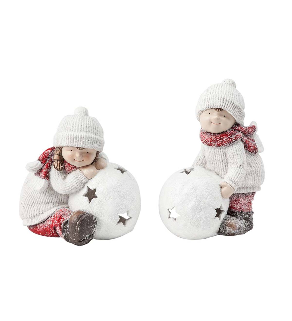plush lighted snowballs