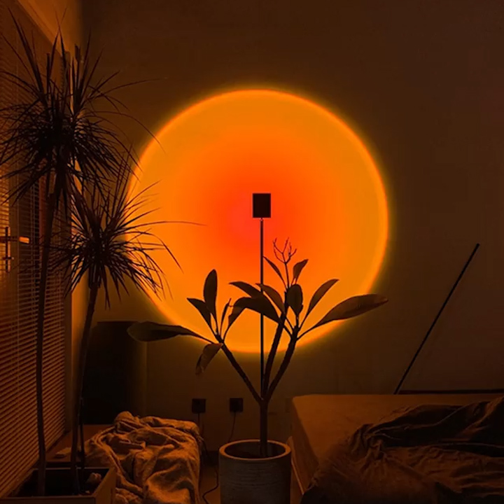 Modern LED floor lamp Italian rainbow sunset projection ...