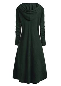 hooded high low sweater