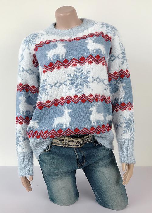 Christmas Snowflake Fawn Sweater - kindllyrose