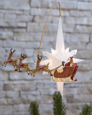 🎅SANTA’S SLEIGH ANIMATED TREE TOPPER🎅 – kindyness