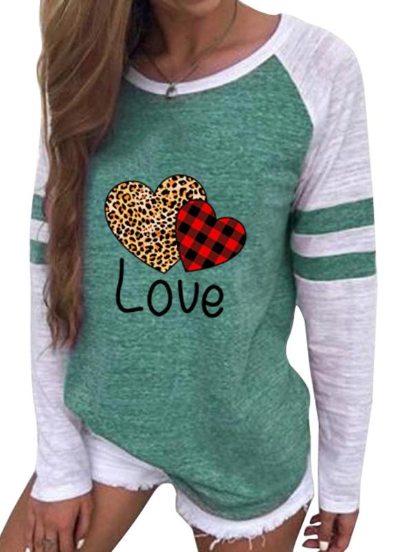 leopard print heart shirt