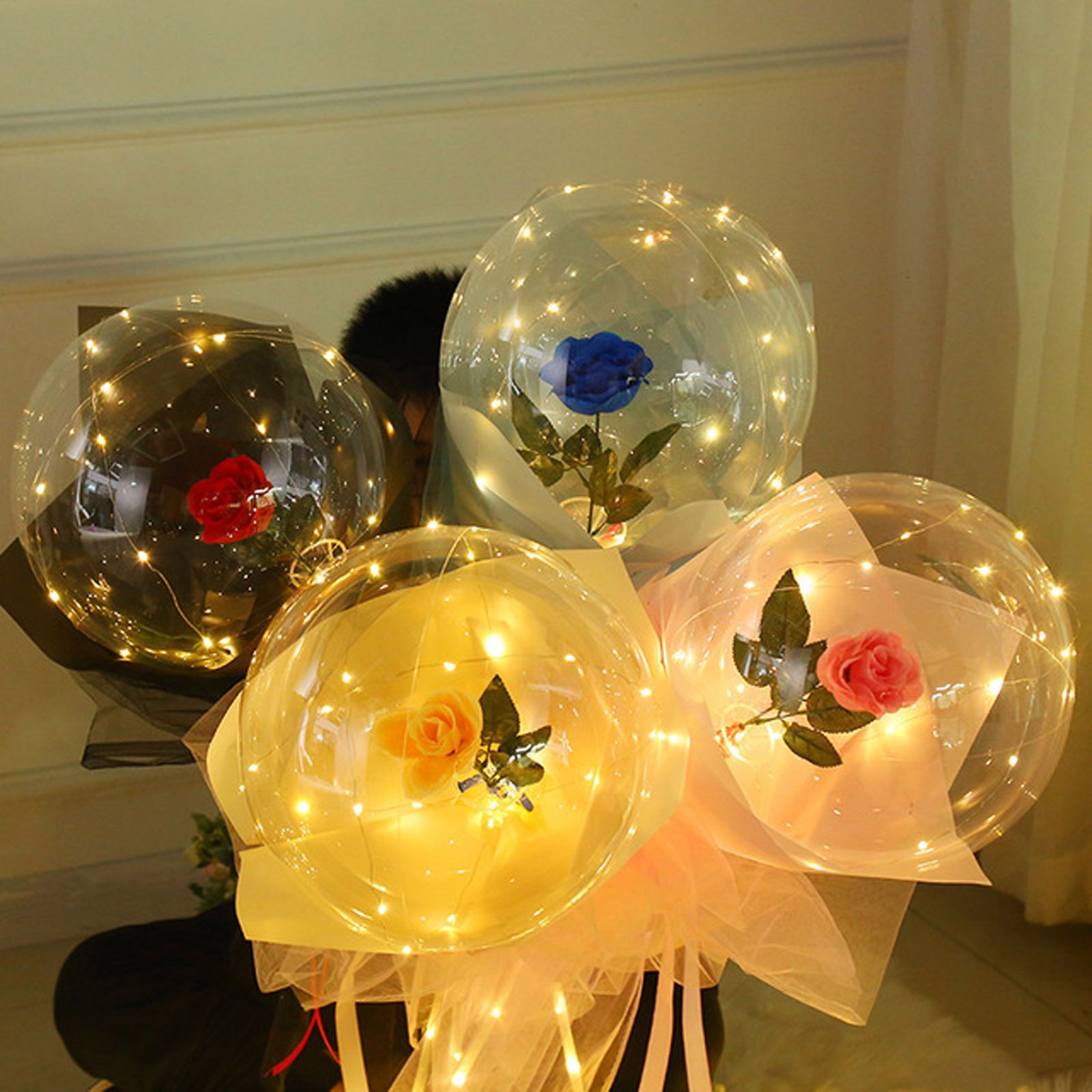 led luminous balloon rose bouquet led luminous balloon rose bouquet